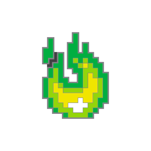 8 Bit Green Flame