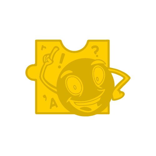 Gold Mr. Period Puzzle Piece