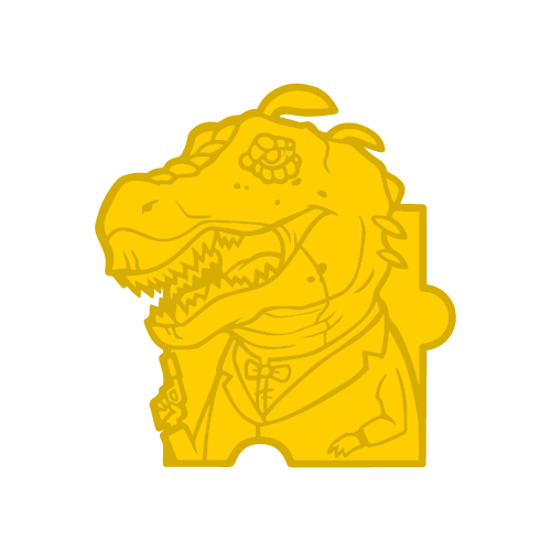 Gold Rex Ready Puzzle Piece