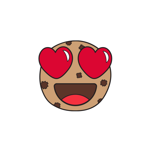 Heart Eyes Cookie Emoji