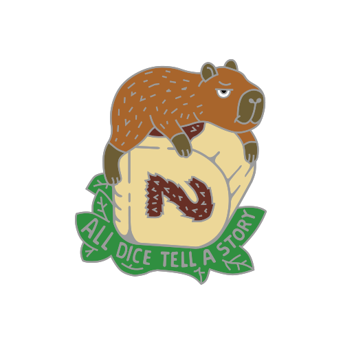 Modern D4 Capybara Pin
