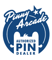 Pinny Arcade Authorized Pin Dealer signage